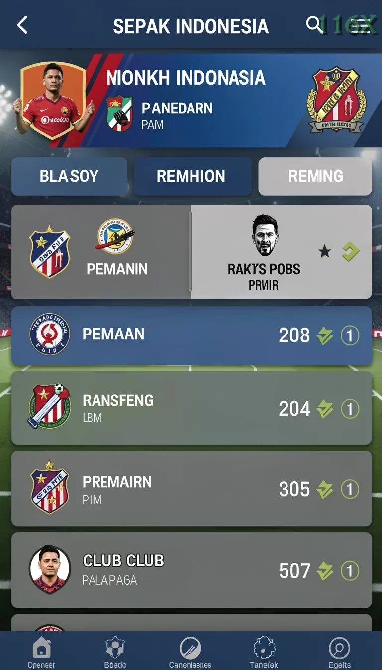Cuplikan layar VEGAS969 — menu navigasi